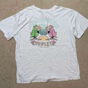 Hurley White Tee with Vibrant Graphic